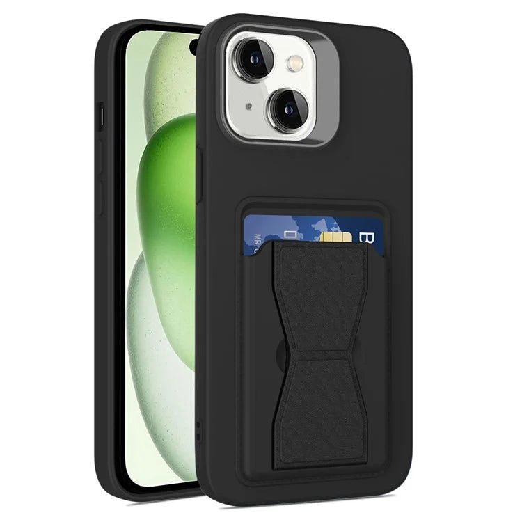 For iPhone 15 Plus Case Card Holder Drop Proof TPU Phone Cover