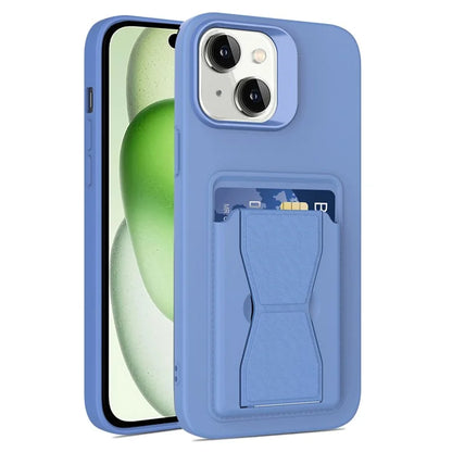 For iPhone 15 Plus Case Card Holder Drop Proof TPU Phone Cover