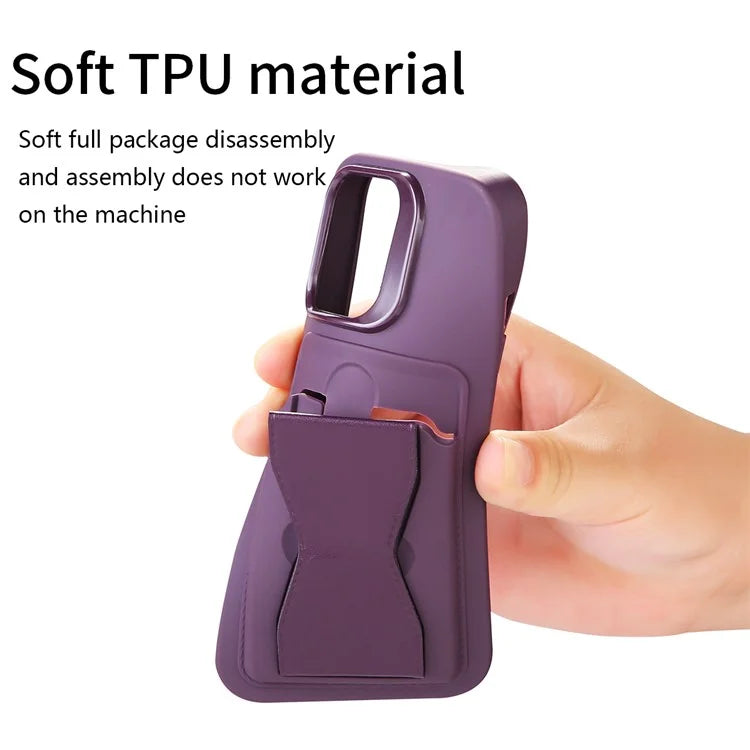 For iPhone 15 Plus Case Card Holder Drop Proof TPU Phone Cover