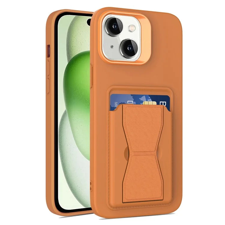 For iPhone 15 Plus Case Card Holder Drop Proof TPU Phone Cover
