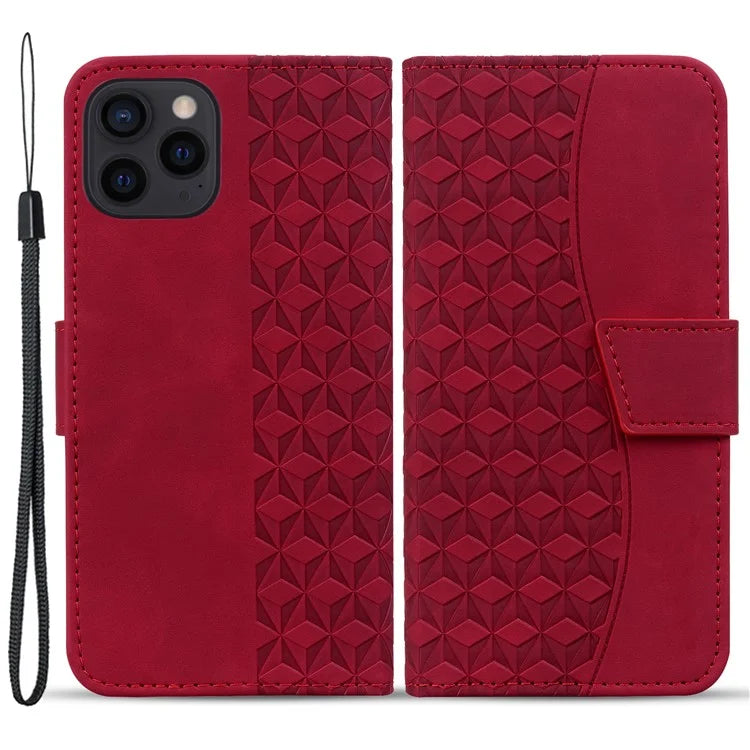 For iPhone 15 Pro Case PU Leather Imprinted Stand Wallet Phone Cover