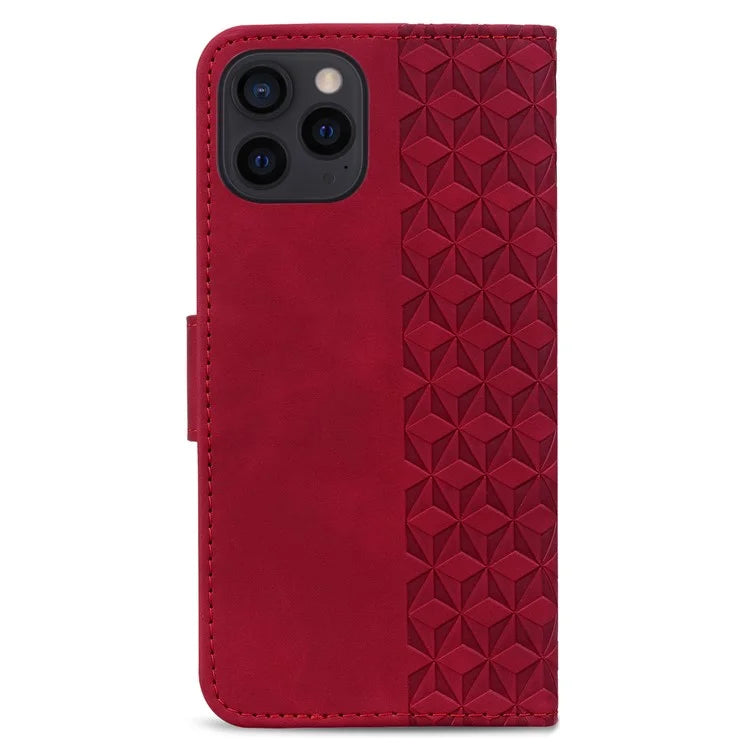 For iPhone 15 Pro Case PU Leather Imprinted Stand Wallet Phone Cover