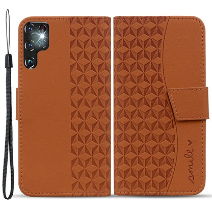 For Samsung Galaxy S23 Ultra Case Imprinted PU Leather Flip Shell Phone Cover