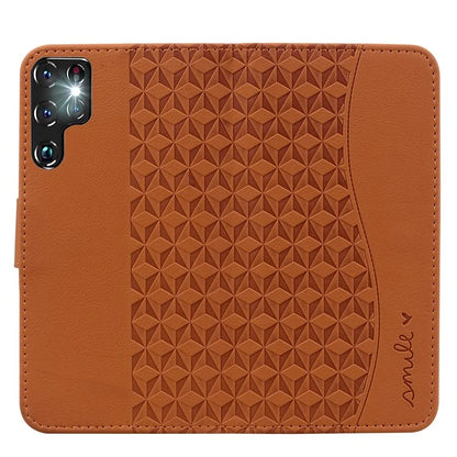 For Samsung Galaxy S23 Ultra Case Imprinted PU Leather Flip Shell Phone Cover