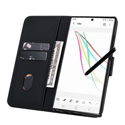 For Samsung Galaxy S23 Ultra Case Imprinted PU Leather Flip Shell Phone Cover