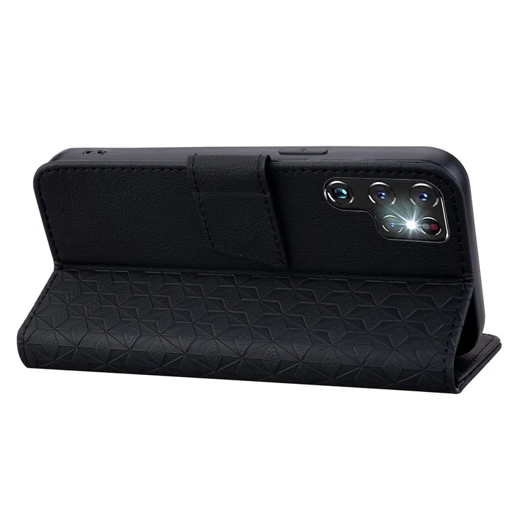 For Samsung Galaxy S23 Ultra Case Imprinted PU Leather Flip Shell Phone Cover