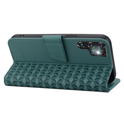 For Samsung Galaxy S23 Ultra Case Imprinted PU Leather Flip Shell Phone Cover