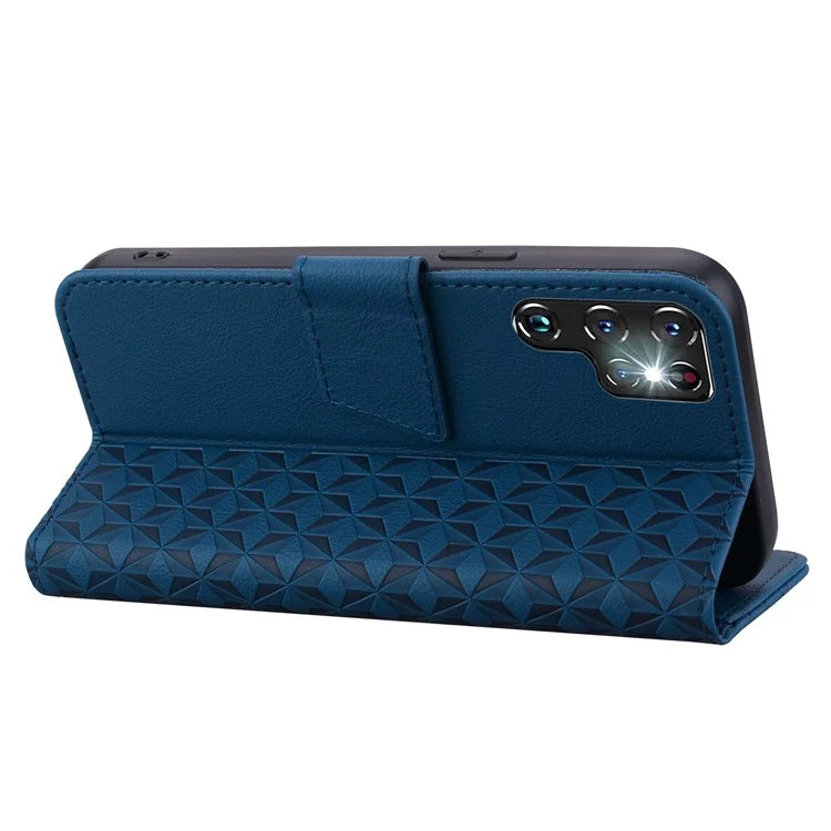 For Samsung Galaxy S23 Ultra Case Imprinted PU Leather Flip Shell Phone Cover