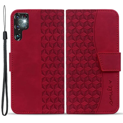 For Samsung Galaxy S23 Ultra Case Imprinted PU Leather Flip Shell Phone Cover