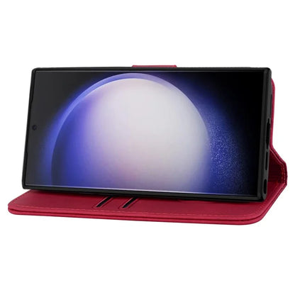 For Samsung Galaxy S23 Ultra Case Imprinted PU Leather Flip Shell Phone Cover