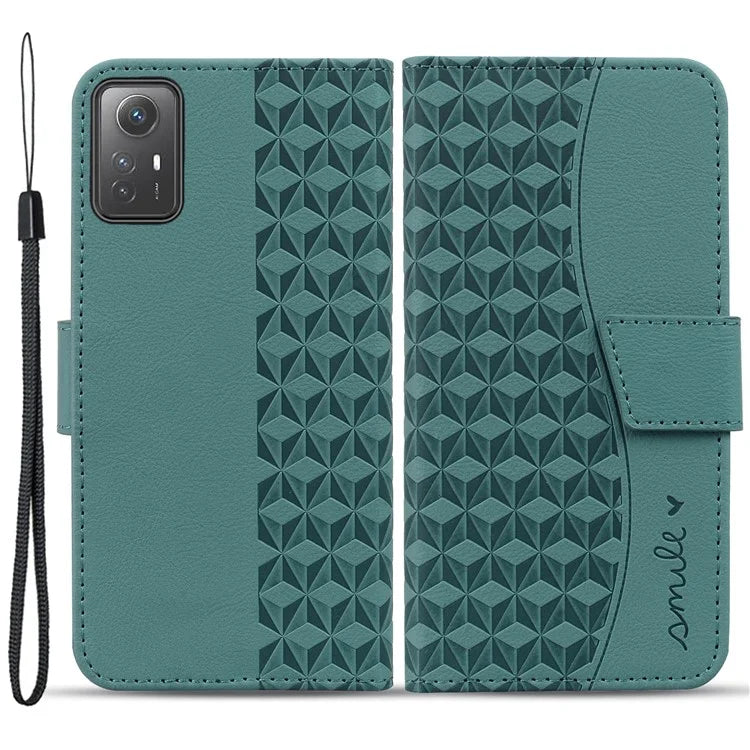 For Xiaomi Redmi Note 12S 4G Case Imprinted PU Leather Fall-proof Phone Cover