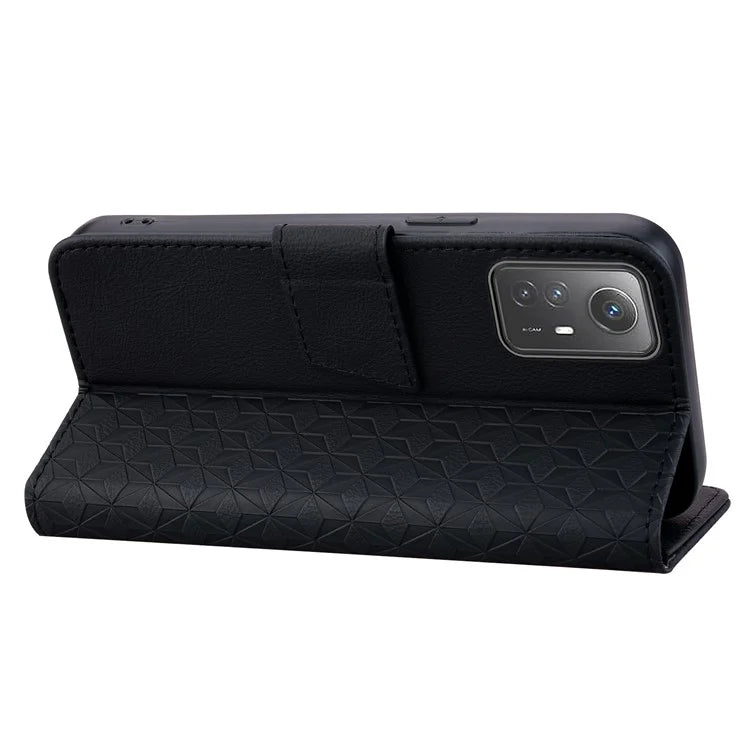 For Xiaomi Redmi Note 12S 4G Case Imprinted PU Leather Fall-proof Phone Cover