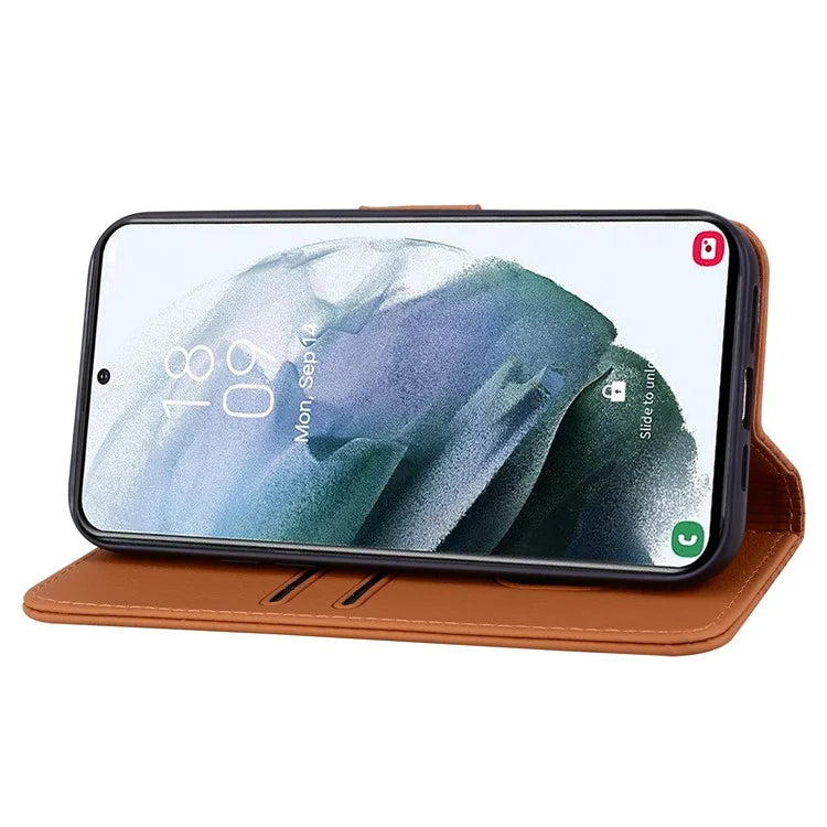 For Samsung Galaxy A34 5G Case Rhombus Imprinted PU Leather Phone Wallet Cover