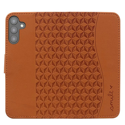 For Samsung Galaxy A34 5G Case Rhombus Imprinted PU Leather Phone Wallet Cover