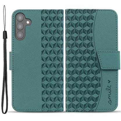 For Samsung Galaxy S23 FE Case Rhombus Imprinted Business Leather Wallet Phone Cover