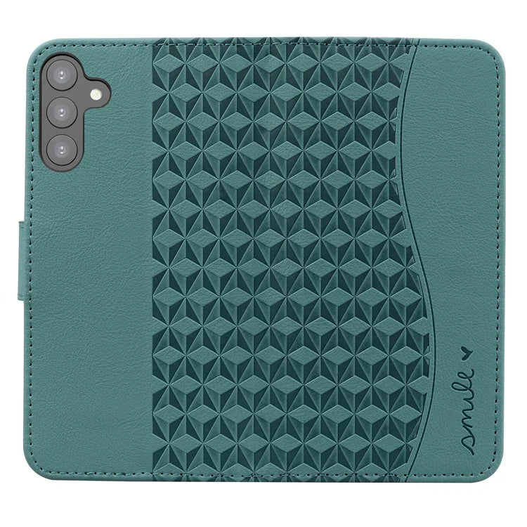 For Samsung Galaxy S23 FE Case Rhombus Imprinted Business Leather Wallet Phone Cover
