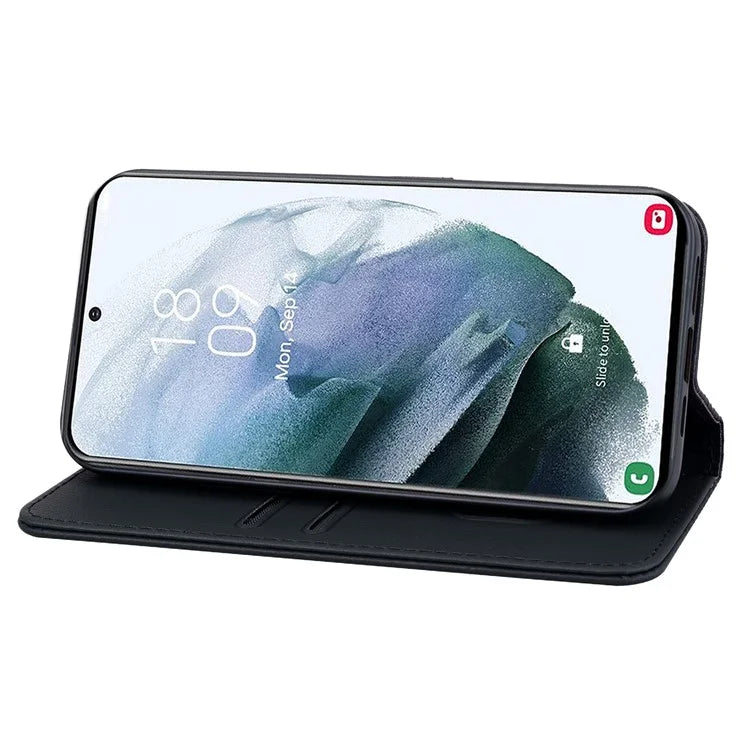 For Samsung Galaxy S23 FE Case Rhombus Imprinted Business Leather Wallet Phone Cover