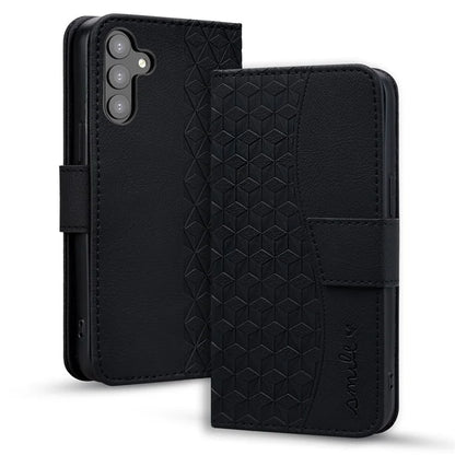 For Samsung Galaxy S23 FE Case Rhombus Imprinted Business Leather Wallet Phone Cover