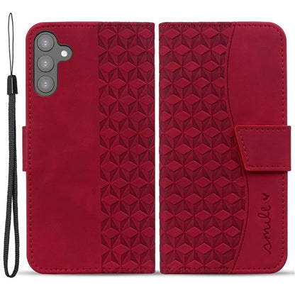 For Samsung Galaxy S23 FE Case Rhombus Imprinted Business Leather Wallet Phone Cover