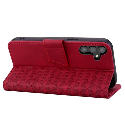 For Samsung Galaxy S23 FE Case Rhombus Imprinted Business Leather Wallet Phone Cover