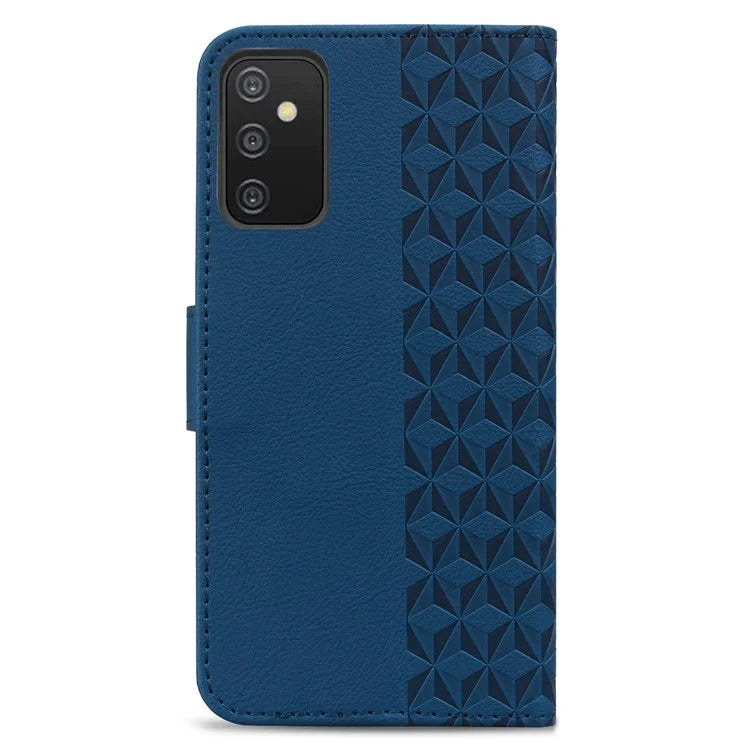 For Samsung Galaxy A54 5G Case Rhombus Imprinted Anti-drop PU Leather Smartphone Cover