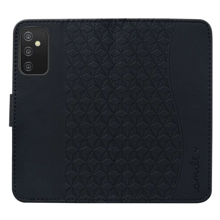 For Samsung Galaxy A54 5G Case Rhombus Imprinted Anti-drop PU Leather Smartphone Cover