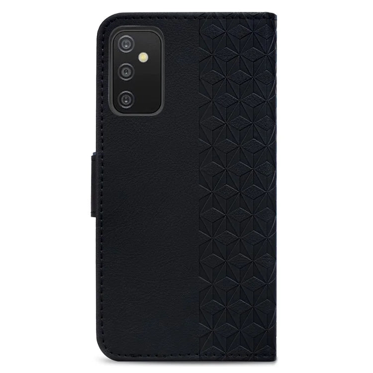 For Samsung Galaxy A54 5G Case Rhombus Imprinted Anti-drop PU Leather Smartphone Cover