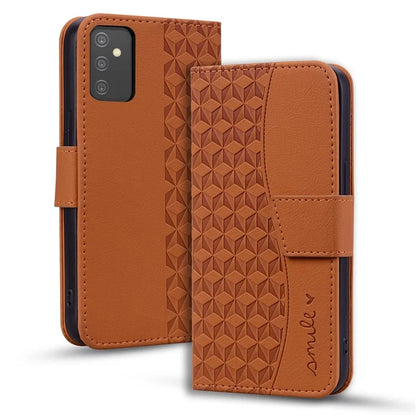 For Samsung Galaxy A54 5G Case Rhombus Imprinted Anti-drop PU Leather Smartphone Cover