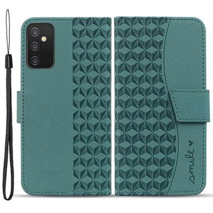 For Samsung Galaxy A54 5G Case Rhombus Imprinted Anti-drop PU Leather Smartphone Cover