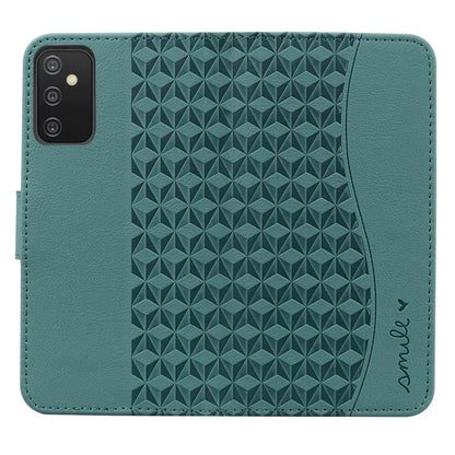 For Samsung Galaxy A54 5G Case Rhombus Imprinted Anti-drop PU Leather Smartphone Cover