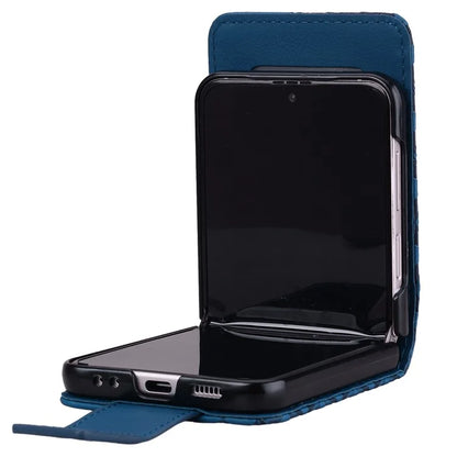 For Samsung Galaxy Z Flip5 5G Case Imprinted PU Leather+PC Phone Cover