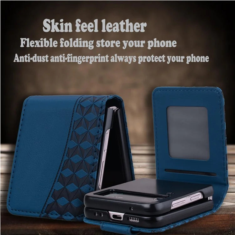 For Samsung Galaxy Z Flip5 5G Case Imprinted PU Leather+PC Phone Cover