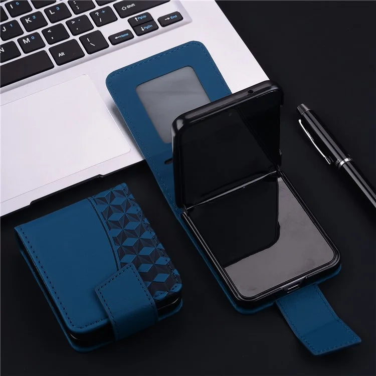 For Samsung Galaxy Z Flip5 5G Case Imprinted PU Leather+PC Phone Cover