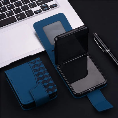 For Samsung Galaxy Z Flip5 5G Case Imprinted PU Leather+PC Phone Cover