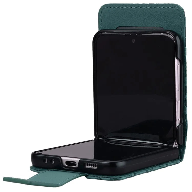 For Samsung Galaxy Z Flip5 5G Case Imprinted PU Leather+PC Phone Cover