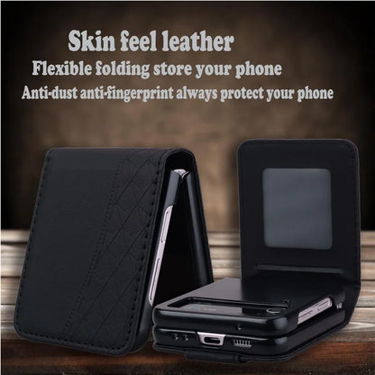 For Samsung Galaxy Z Flip5 5G Case Imprinted PU Leather+PC Phone Cover