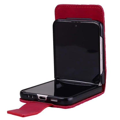 For Samsung Galaxy Z Flip5 5G Case Imprinted PU Leather+PC Phone Cover