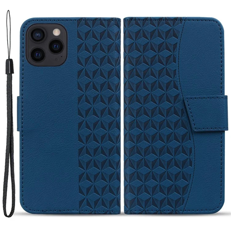 For iPhone 15 Pro Max Case PU Leather Wallet Imprinted Phone Stand Cover