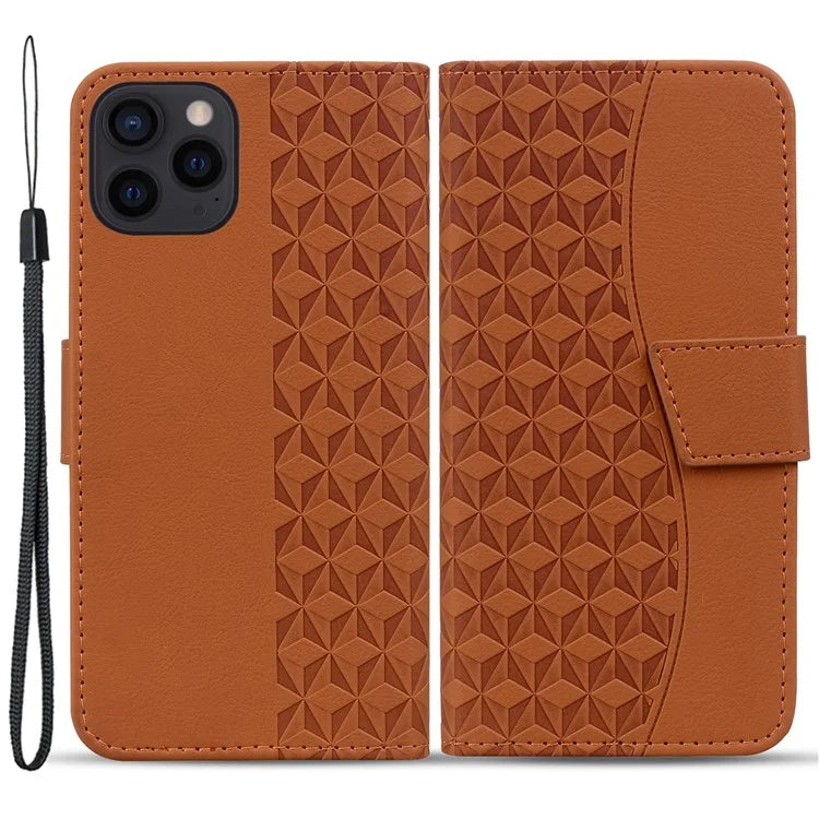 For iPhone 15 Pro Max Case PU Leather Wallet Imprinted Phone Stand Cover