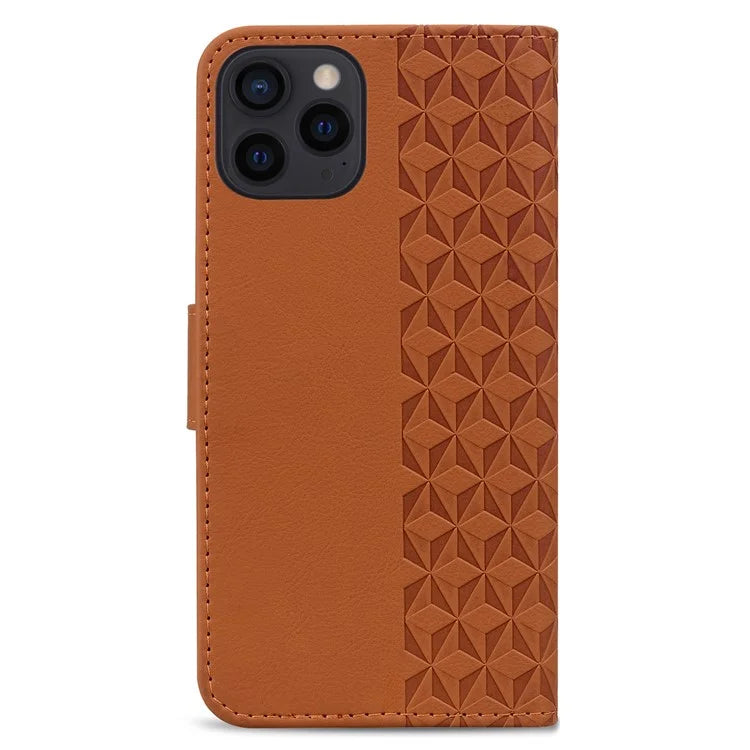 For iPhone 15 Pro Max Case PU Leather Wallet Imprinted Phone Stand Cover