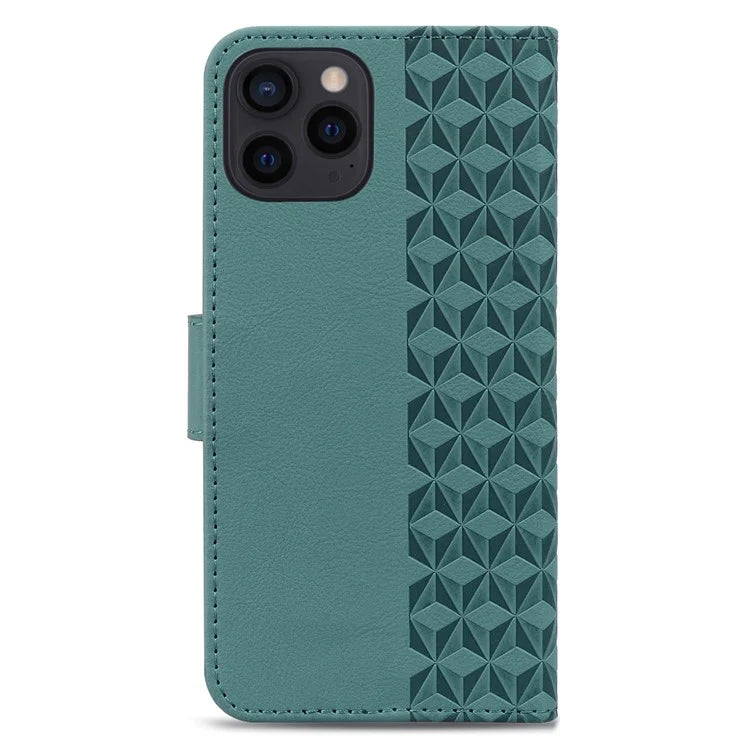 For iPhone 15 Pro Max Case PU Leather Wallet Imprinted Phone Stand Cover