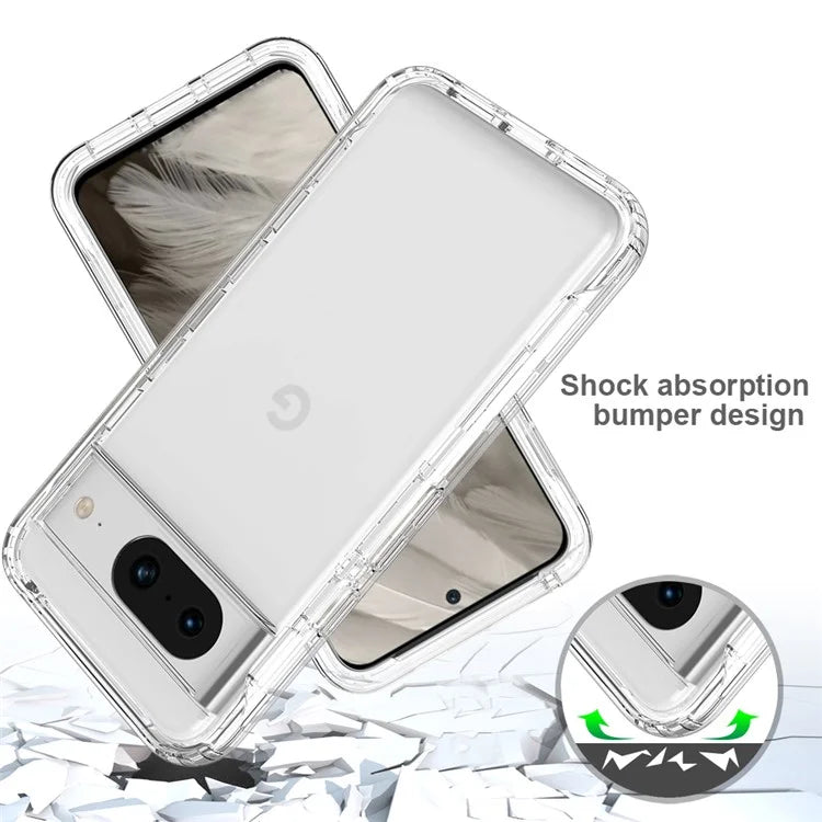 For Google Pixel 8 Case Transparent Gradient Phone Cover
