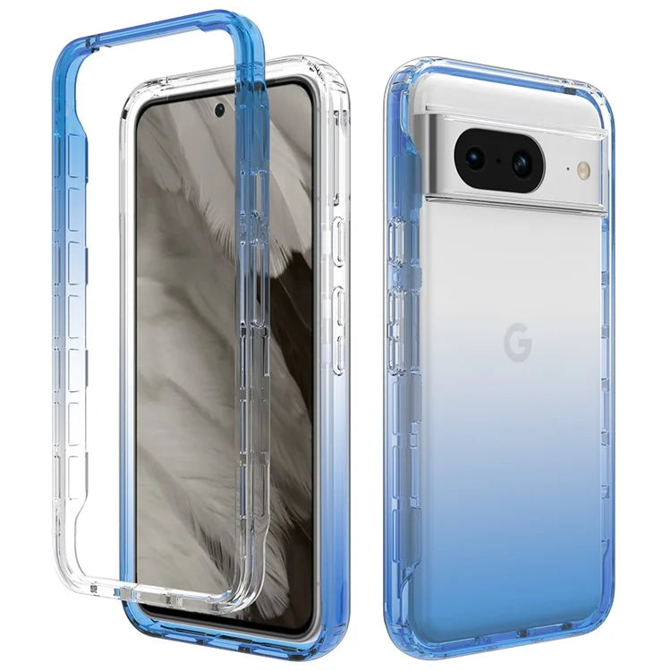 For Google Pixel 8 Case Transparent Gradient Phone Cover