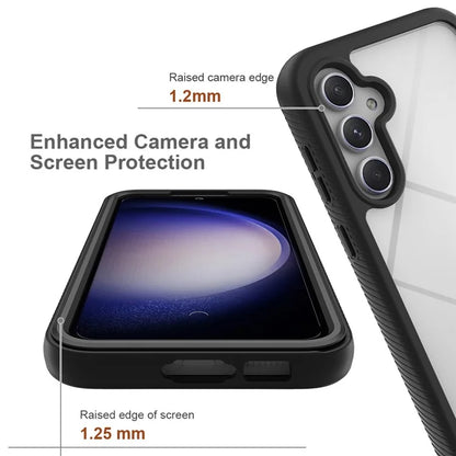 For Samsung Galaxy S23 FE Cover 3-in-1 PC+TPU Phone Protective Case with PET Screen Protector