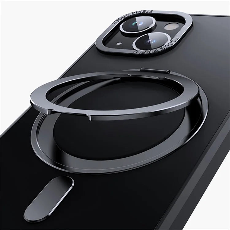 For iPhone 15 Plus Case Compatible with MagSafe TPU+PC Phone Back Cover with Rotary Kickstand