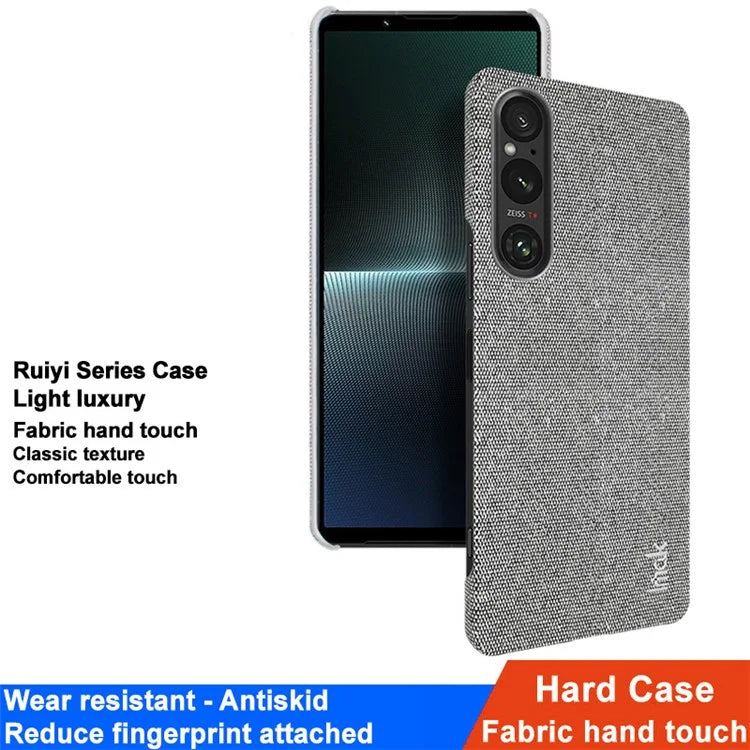 IMAK Ruiyi Series for Sony Xperia 1 V Case Dustproof PU Leather + PC Phone Protector