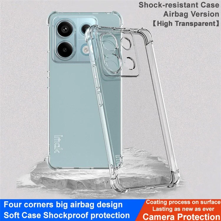 IMAK For Xiaomi Redmi Note 13 Pro 5G / Poco X6 5G Case Anti-Scratch TPU Cover Airbag Corner Anti-drop Phone Shell