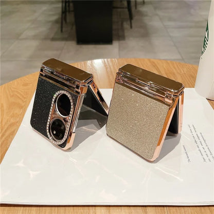 Hard PC Phone Cover for Huawei P50 Pocket Case Glitter Decor Protective Phone Shell
