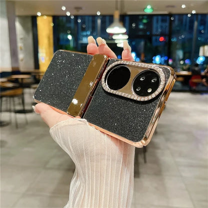 Hard PC Phone Cover for Huawei P50 Pocket Case Glitter Decor Protective Phone Shell