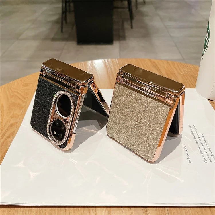 Hard PC Phone Cover for Huawei P50 Pocket Case Glitter Decor Protective Phone Shell